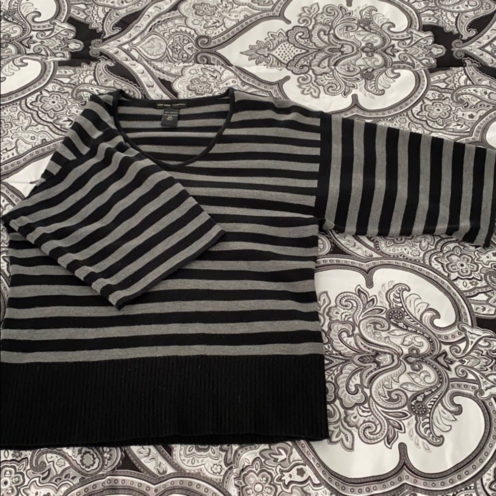 Black striped sweater